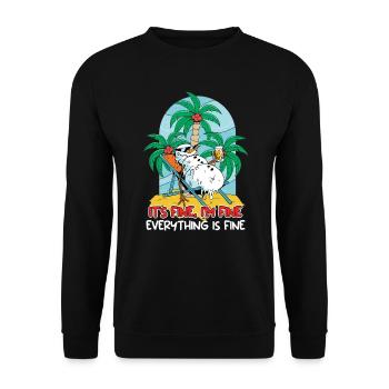 Tout va bien Schneemann chaise longue - Sweat-shirt Unisexe - noir - Devant - Alina (178cm) & Michal (187cm)