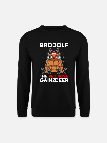 Brodolf the red nose gainzdeer Weihnachten - Unisex Pullover - Schwarz