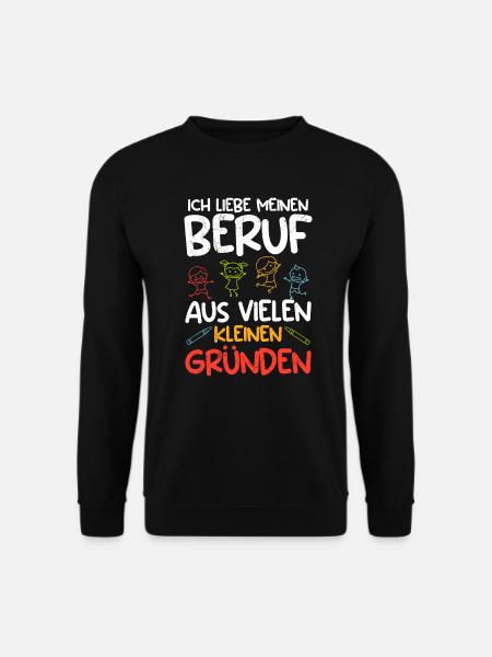 Ich liebe meinen Job im Kindergarten - Unisex Pullover - Schwarz