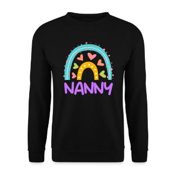 Rainbow Love Je suis assistante maternelle - Sweat-shirt Unisexe - noir - Devant - Alina (178cm) & Michal (187cm)