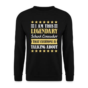 School accompaniment I am this school companion - Unisex Sweatshirt - black - Front - Alina (178cm) & Michal (187cm)