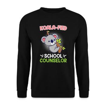 Koala - fied Qualified School Companion - Unisex Sweatshirt - black - Front - Alina (178cm) & Michal (187cm)