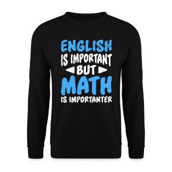 L’anglais est un professeur de mathématiques important - Sweat-shirt Unisexe - noir - Devant - Alina (178cm) & Michal (187cm)