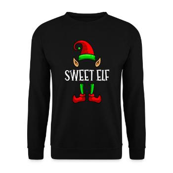 Mignon Elfe Petite amie Femme Noël Elfe Dames - Sweat-shirt Unisexe - noir - Devant - Alina (178cm) & Michal (187cm)