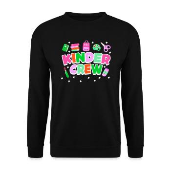 Children crew my group in kindergarten - Unisex Sweatshirt - black - Front - Alina (178cm) & Michal (187cm)