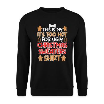 Joyeux dicton de Noël - Sweat-shirt Unisexe - noir - Devant - Alina (178cm) & Michal (187cm)