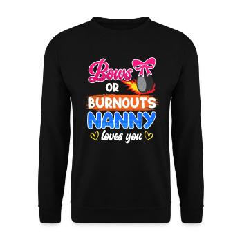Boucle ou burnout love you childkinder - Sweat-shirt Unisexe - noir - Devant - Alina (178cm) & Michal (187cm)