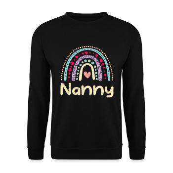 Kinder Kita Ich bin eine Tagesmutter - Unisex Pullover - Schwarz - Vorne - Alina (178cm) & Michal (187cm)
