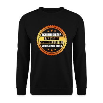 Inclusion I am the legendary school companion - Unisex Sweatshirt - black - Front - Alina (178cm) & Michal (187cm)