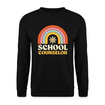 School support Inclusion I am a school companion - Unisex Sweatshirt - black - Front - Alina (178cm) & Michal (187cm)