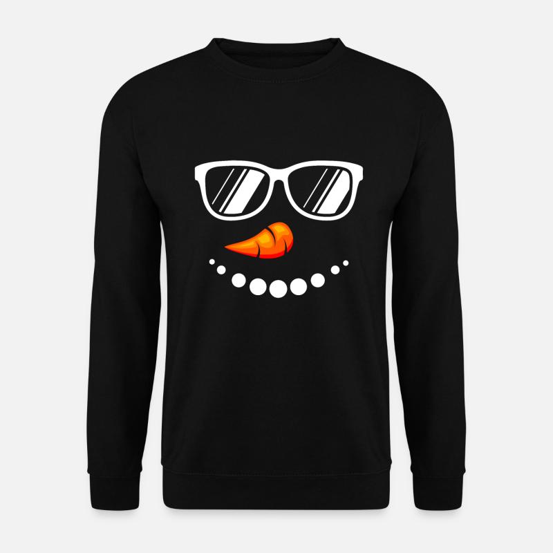 Snowman Face Schnemann Costume - Unisex Sweatshirt - black