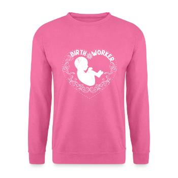 Obstetrician with heart I am a midwife - Unisex Sweatshirt - pink - Front