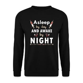 Nurse Sleep Awake at Night during the Day - Unisex Sweatshirt - black - Front - Alina (178cm) & Michal (187cm)