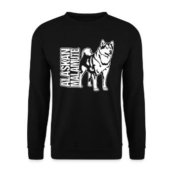ALASKAN MALAMUTE Portrait Wilsign’s Sled Dog - Sweat-shirt Unisexe - noir - Devant - Alina (178cm) & Michal (187cm)