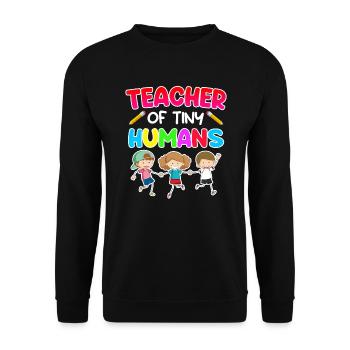 My profession is kindergarten teacher kindergarten - Unisex Sweatshirt - black - Front - Alina (178cm) & Michal (187cm)