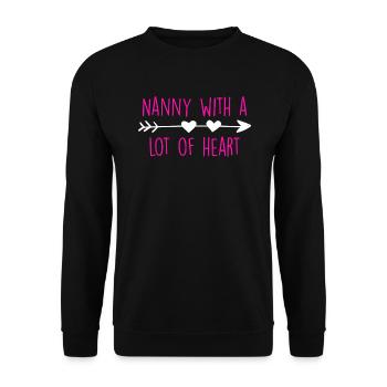 Nounou avec beaucoup de cœur meilleure assistante maternelle - Sweat-shirt Unisexe - noir - Devant - Alina (178cm) & Michal (187cm)