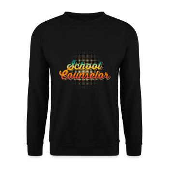 Schulberater ich bin ein cooler Schulbegleiter - Unisex Pullover - Schwarz - Vorne - Alina (178cm) & Michal (187cm)