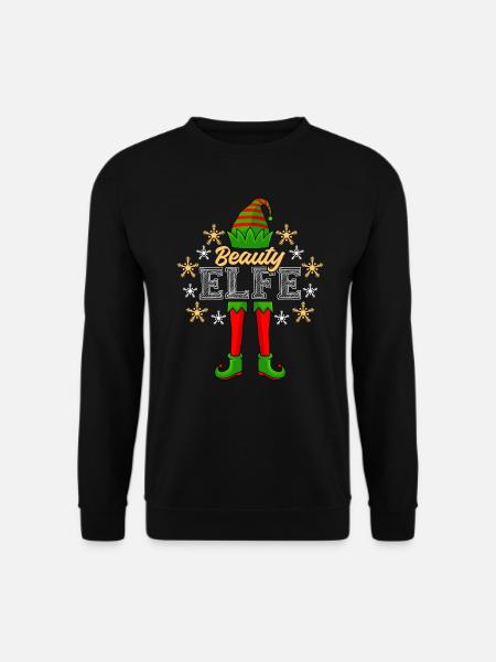 Beauty Elfe Schminke Kosmetikerin Damen Weihnacht - Unisex Pullover - Schwarz