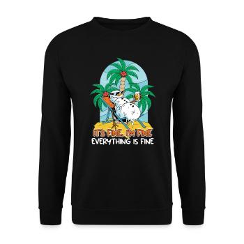 Tout va bien Schneemann chaise longue - Sweat-shirt Unisexe - noir - Devant - Alina (178cm) & Michal (187cm)