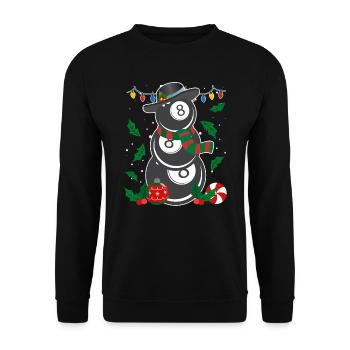 8-Ball Billard Spieler Billiard - Unisex Pullover - Schwarz - Vorne - Alina (178cm) & Michal (187cm)
