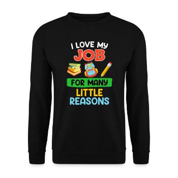 Kindergarten I love my job as an educator - Unisex Sweatshirt - black - Front - Alina (178cm) & Michal (187cm)