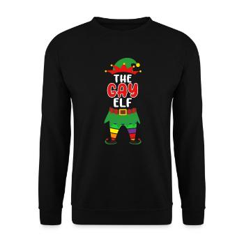 L’elfe gay gay noël gay - Sweat-shirt Unisexe - noir - Devant - Alina (178cm) & Michal (187cm)