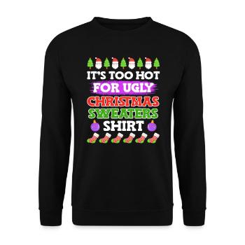 Ugly Christmas - Unisex Pullover - Schwarz - Vorne - Alina (178cm) & Michal (187cm)