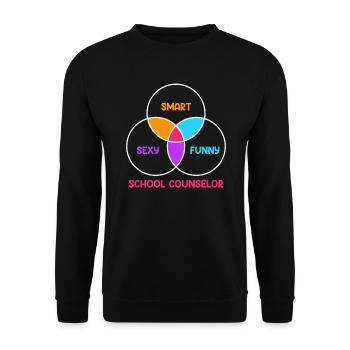 School accompaniment Smart sexy funny School companion - Unisex Sweatshirt - black - Front - Alina (178cm) & Michal (187cm)