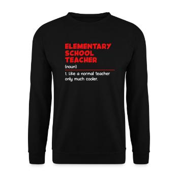 Grundschullehrer ist ein cooler Lehrer - Unisex Pullover - Schwarz - Vorne - Alina (178cm) & Michal (187cm)