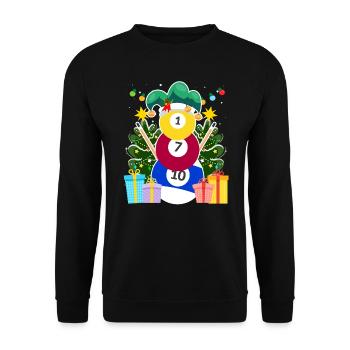 Billiard Kugeln Billard Schneemann Billiard - Unisex Pullover - Schwarz - Vorne - Alina (178cm) & Michal (187cm)