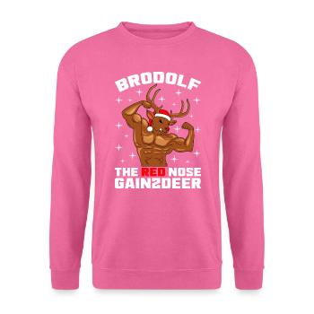 Brodolf the red nose gainzdeer - Unisex Pullover - Pink - Vorne