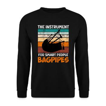 L’instrument pour les gens intelligents Cornemuse - Sweat-shirt Unisexe - noir - Devant - Alina (178cm) & Michal (187cm)