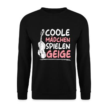 Musician Cool girls play violin - Unisex Sweatshirt - black - Front - Alina (178cm) & Michal (187cm)