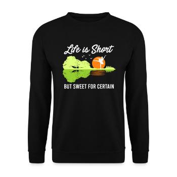La vie est courte mais douce pour certaines guitares - Sweat-shirt Unisexe - noir - Devant - Alina (178cm) & Michal (187cm)