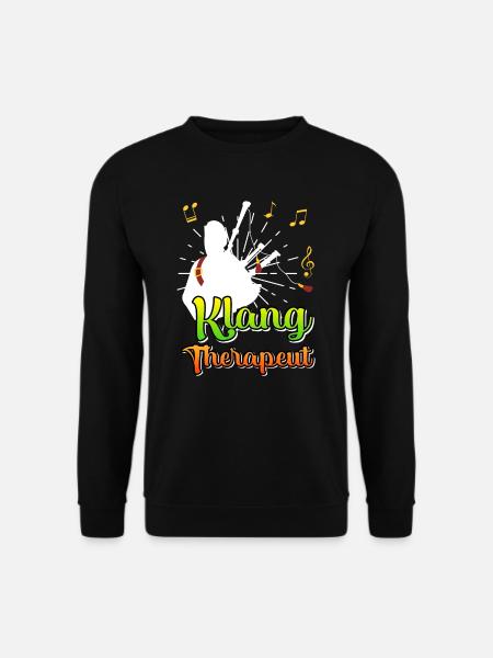 Ich bin Klangtherapeut Ich spiele Dudelsack - Unisex Pullover - Schwarz
