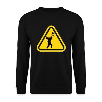 Orchestra Band Winds Concert Attention Trombone - Unisex Sweatshirt - black - Front - Alina (178cm) & Michal (187cm)