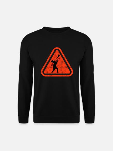 Orchester Band Bläser Konzert Achtung Posaune - Unisex Pullover - Schwarz