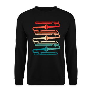 Musicien tromboniste J’adore le trombone - Sweat-shirt Unisexe - noir - Devant - Alina (178cm) & Michal (187cm)