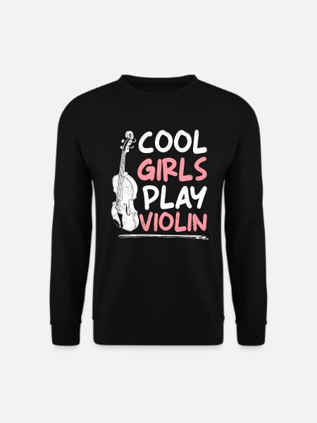 Musikerin Coole Mädchen spielen Geige - Unisex Pullover - Schwarz