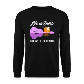 La vie est courte mais douce pour certaines guitares - Sweat-shirt Unisexe - noir - Devant - Alina (178cm) & Michal (187cm)