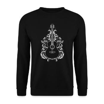 Musiker Gitarrist Mein Instrument ist die Gitarre - Unisex Pullover - Schwarz - Vorne - Alina (178cm) & Michal (187cm)