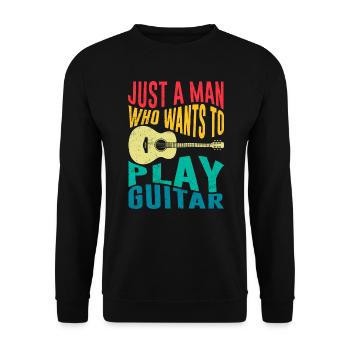 Musicien Seulement un homme qui aime jouer de la guitare - Sweat-shirt Unisexe - noir - Devant - Alina (178cm) & Michal (187cm)