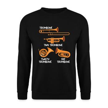 Small Trombone Curvy Trombone Thick Trombone - Unisex Sweatshirt - black - Front - Alina (178cm) & Michal (187cm)