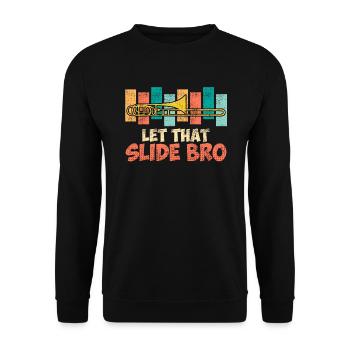 Tromboniste Professeur de musique Laissez-le glisser Trombone - Sweat-shirt Unisexe - noir - Devant - Alina (178cm) & Michal (187cm)