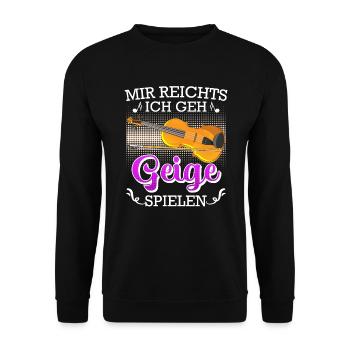 Musiker Mir reichts ich spiele jetzt Geige - Unisex Pullover - Schwarz - Vorne - Alina (178cm) & Michal (187cm)