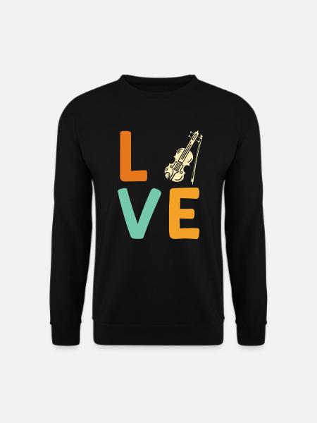 Musiker Musikerin Ich liebe meine Geige - Unisex Pullover - Schwarz