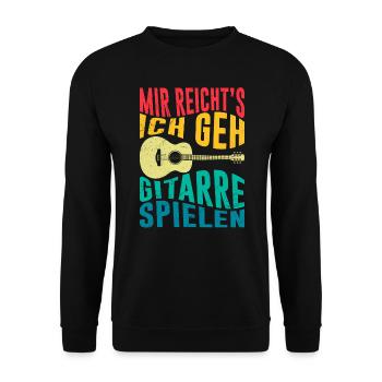 Musiker Mir reichts ich spiele jetzt Gitarre - Unisex Pullover - Schwarz - Vorne - Alina (178cm) & Michal (187cm)