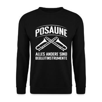Everything else is accompanying instruments trombone - Unisex Sweatshirt - black - Front - Alina (178cm) & Michal (187cm)