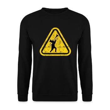 Orchestra Band Winds Concert Attention Trombone - Unisex Sweatshirt - black - Front - Alina (178cm) & Michal (187cm)