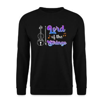 Lord of the strings Der Meister der Geige - Unisex Pullover - Schwarz - Vorne - Alina (178cm) & Michal (187cm)